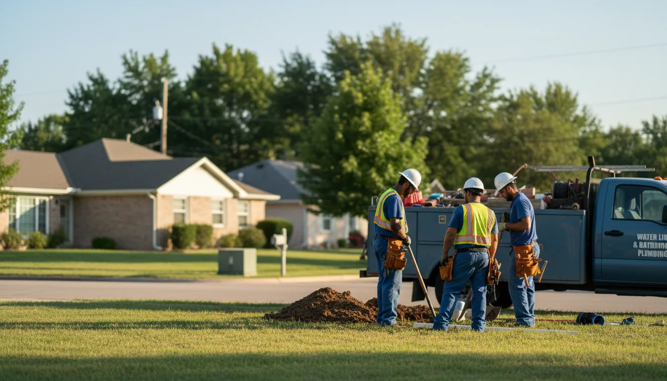 Residential water line and bathroom plumbing service in Colman, SD